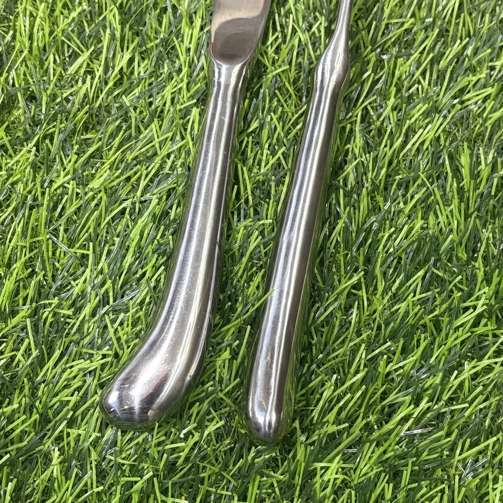 Vintage Stainless Steel Carving Knife & Fork Set China Serving Utensils